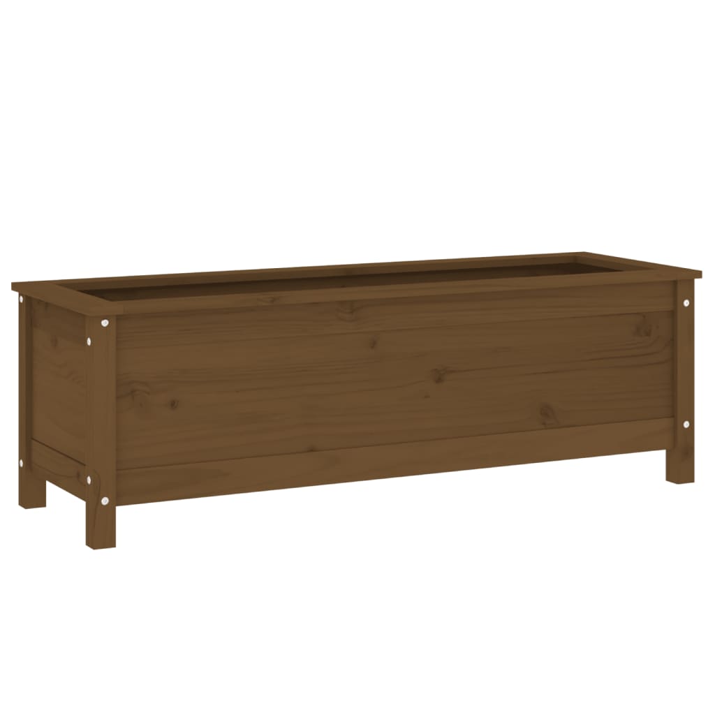 Garden Raised Bed Honey Brown 119.5x40x39 cm Solid Wood Pine