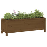 Garden Raised Bed Honey Brown 119.5x40x39 cm Solid Wood Pine