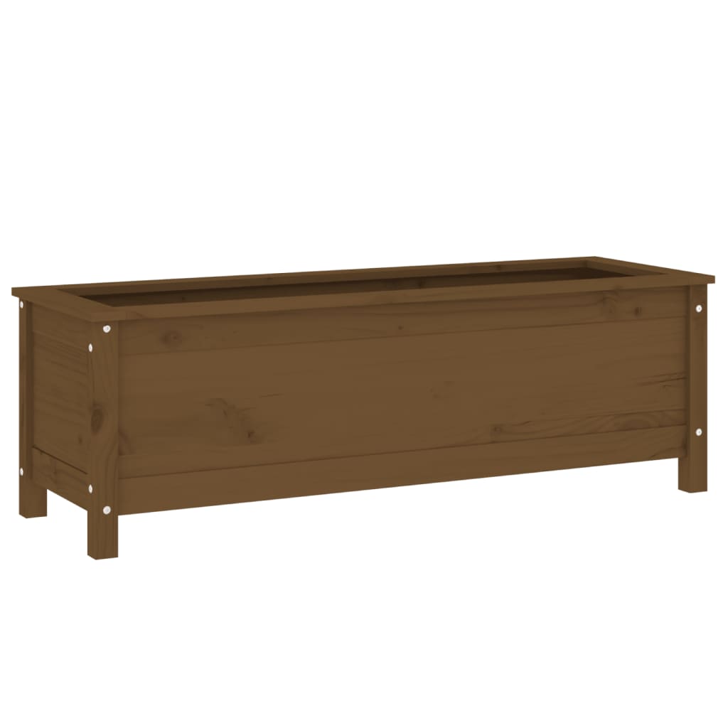 Garden Raised Bed Honey Brown 119.5x40x39 cm Solid Wood Pine