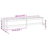 Garden Raised Bed 199.5x40x39 cm Solid Wood Pine