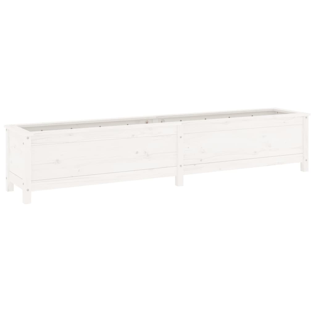 Garden Raised Bed White 199.5x40x39 cm Solid Wood Pine