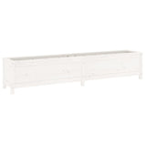 Garden Raised Bed White 199.5x40x39 cm Solid Wood Pine