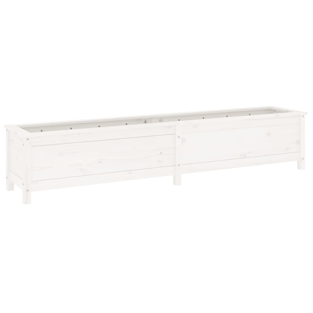 Garden Raised Bed White 199.5x40x39 cm Solid Wood Pine