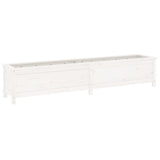 Garden Raised Bed White 199.5x40x39 cm Solid Wood Pine