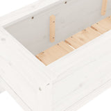 Garden Raised Bed White 199.5x40x39 cm Solid Wood Pine