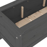 Garden Raised Bed Grey 199.5x40x39 cm Solid Wood Pine