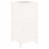 Garden Planter White 40x40x78 cm Solid Wood Pine