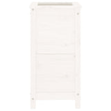 Garden Planter White 40x40x78 cm Solid Wood Pine