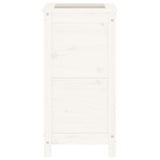 Garden Planter White 40x40x78 cm Solid Wood Pine