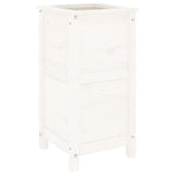 Garden Planter White 40x40x78 cm Solid Wood Pine