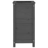 Garden Planter Grey 40x40x78 cm Solid Wood Pine