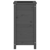 Garden Planter Grey 40x40x78 cm Solid Wood Pine