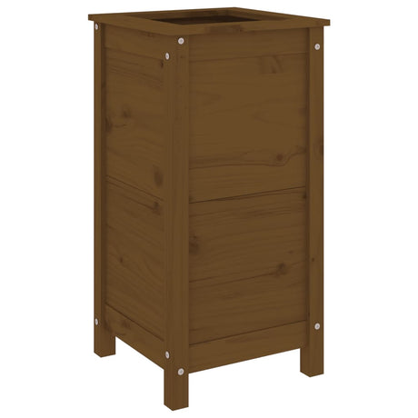 Garden Planter Honey Brown 40x40x78 cm Solid Wood Pine