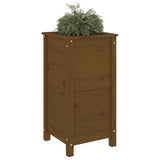 Garden Planter Honey Brown 40x40x78 cm Solid Wood Pine