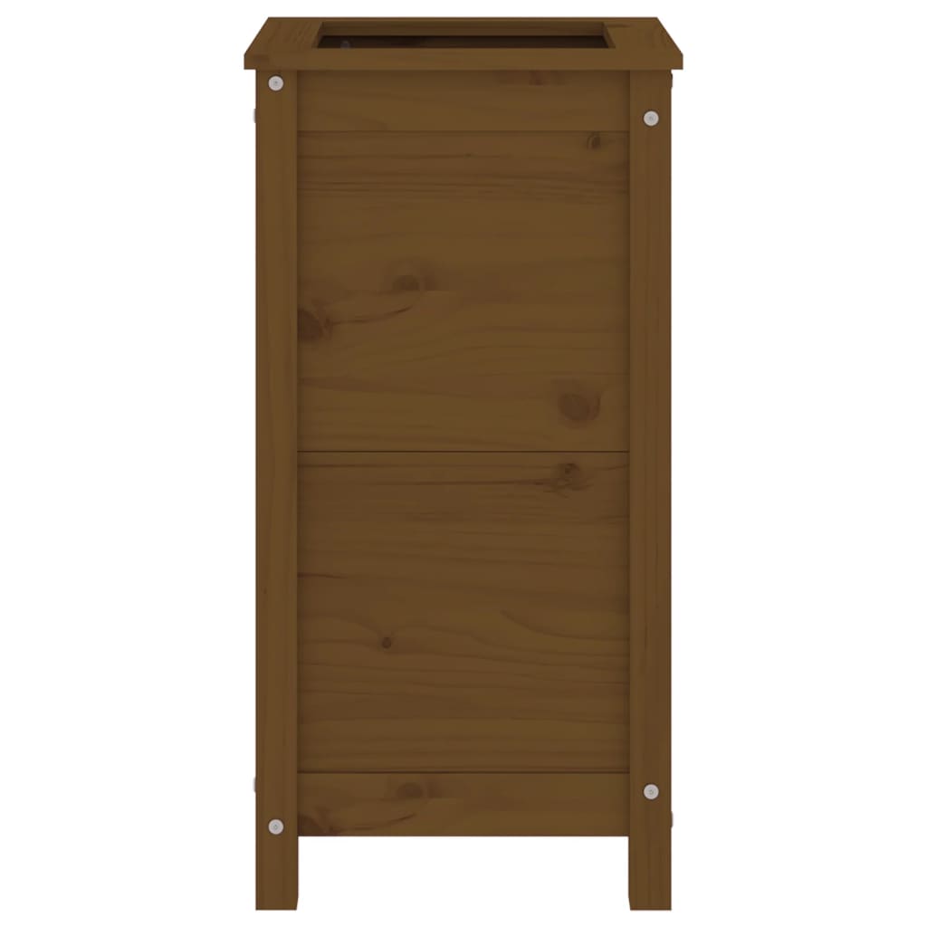 Garden Planter Honey Brown 40x40x78 cm Solid Wood Pine