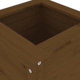 Garden Planter Honey Brown 40x40x78 cm Solid Wood Pine