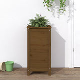 Garden Planter Honey Brown 40x40x78 cm Solid Wood Pine