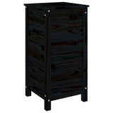 Garden Planter Black 40x40x78 cm Solid Wood Pine