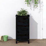 Garden Planter Black 40x40x78 cm Solid Wood Pine