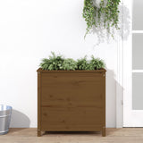 Garden Planter Honey Brown 82.5x40x78 cm Solid Wood Pine