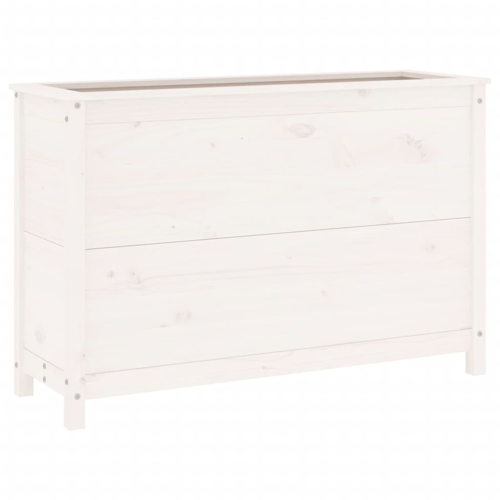 Garden Raised Bed White 119.5x40x78 cm Solid Wood Pine