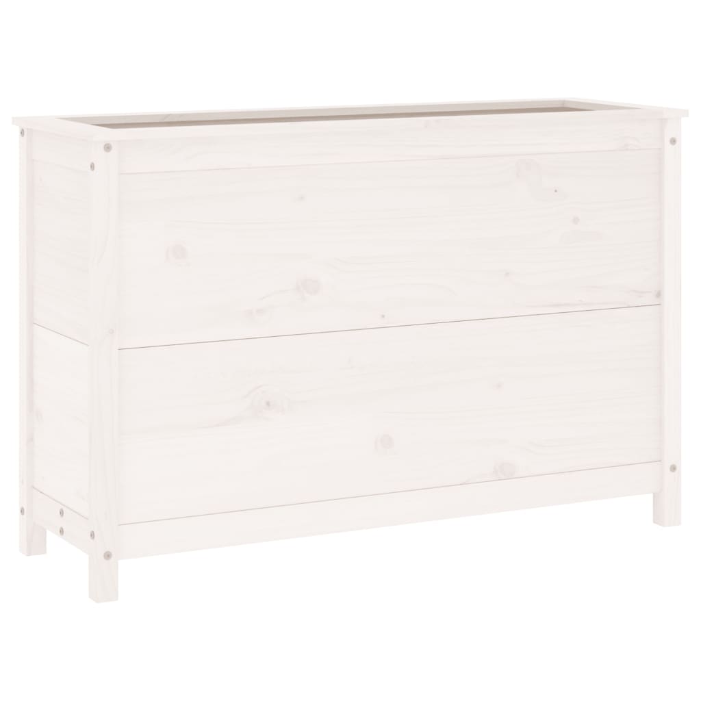 Garden Raised Bed White 119.5x40x78 cm Solid Wood Pine