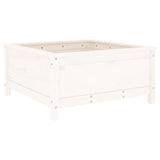 Garden Planter White 82.5x82.5x39 cm Solid Wood Pine