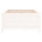 Garden Planter White 82.5x82.5x39 cm Solid Wood Pine