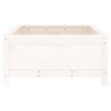 Garden Planter White 82.5x82.5x39 cm Solid Wood Pine