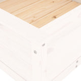 Garden Planter White 82.5x82.5x39 cm Solid Wood Pine