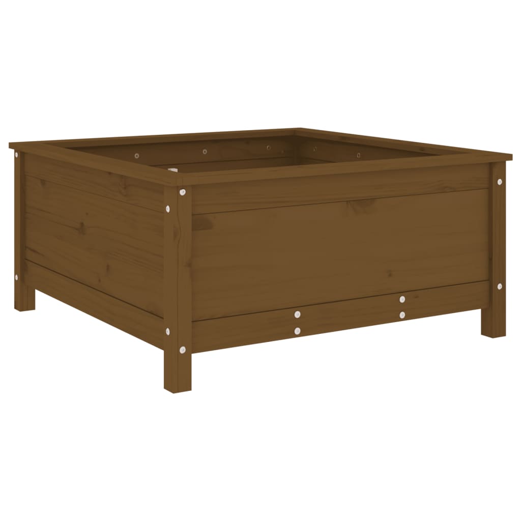 Garden Planter Honey Brown 82.5x82.5x39 cm Solid Wood Pine