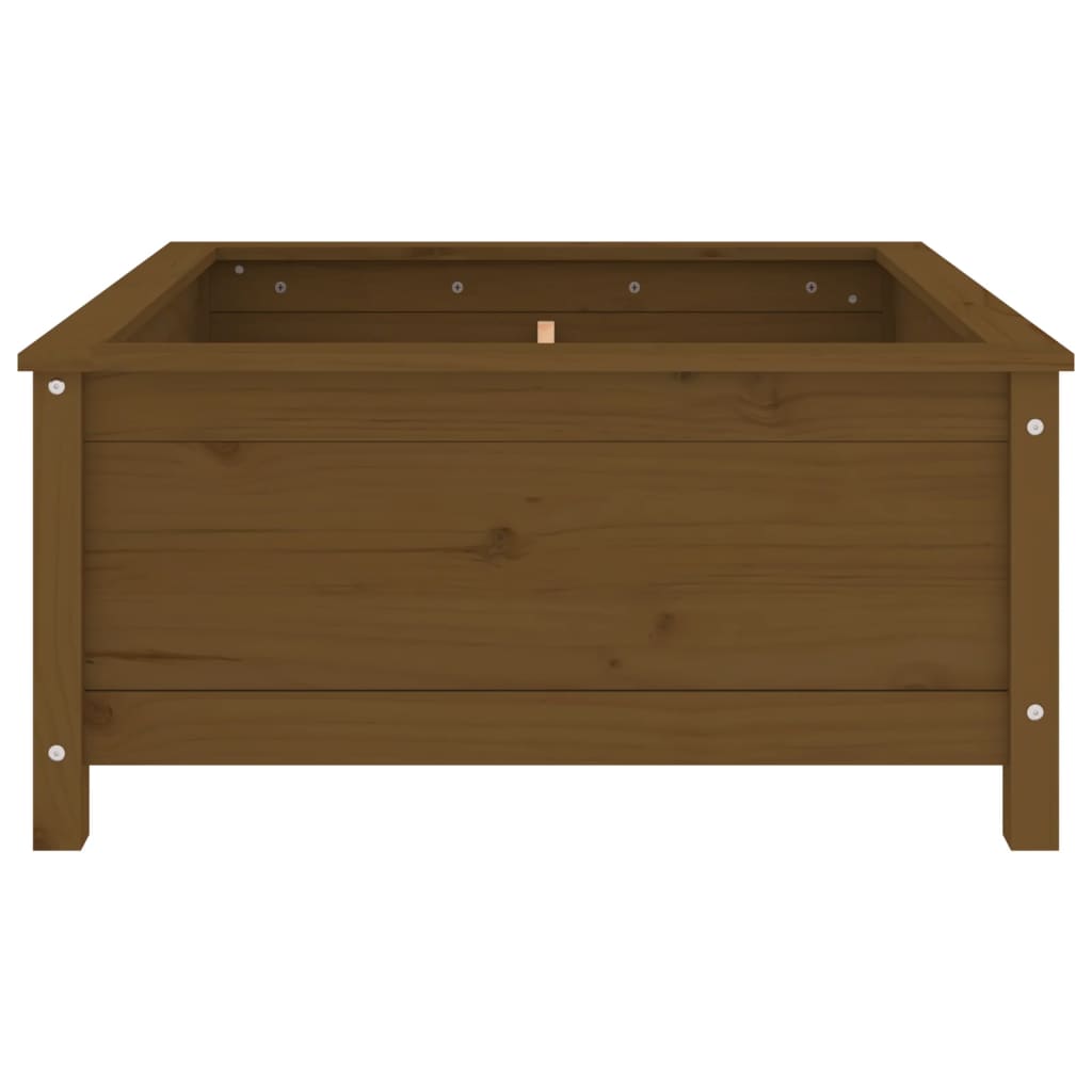 Garden Planter Honey Brown 82.5x82.5x39 cm Solid Wood Pine