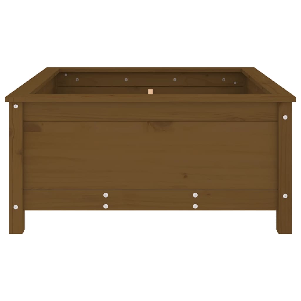 Garden Planter Honey Brown 82.5x82.5x39 cm Solid Wood Pine