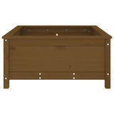 Garden Planter Honey Brown 82.5x82.5x39 cm Solid Wood Pine