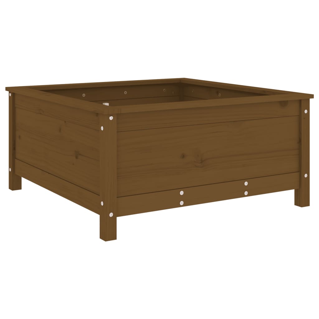 Garden Planter Honey Brown 82.5x82.5x39 cm Solid Wood Pine