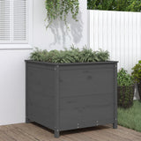 Garden Planter Grey 82.5x82.5x78 cm Solid Wood Pine