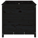 Garden Planter Black 82.5x82.5x78 cm Solid Wood Pine