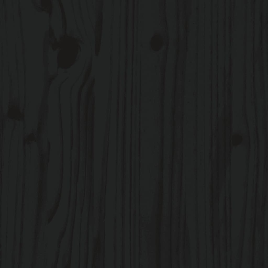 Garden Planter Black 82.5x82.5x78 cm Solid Wood Pine