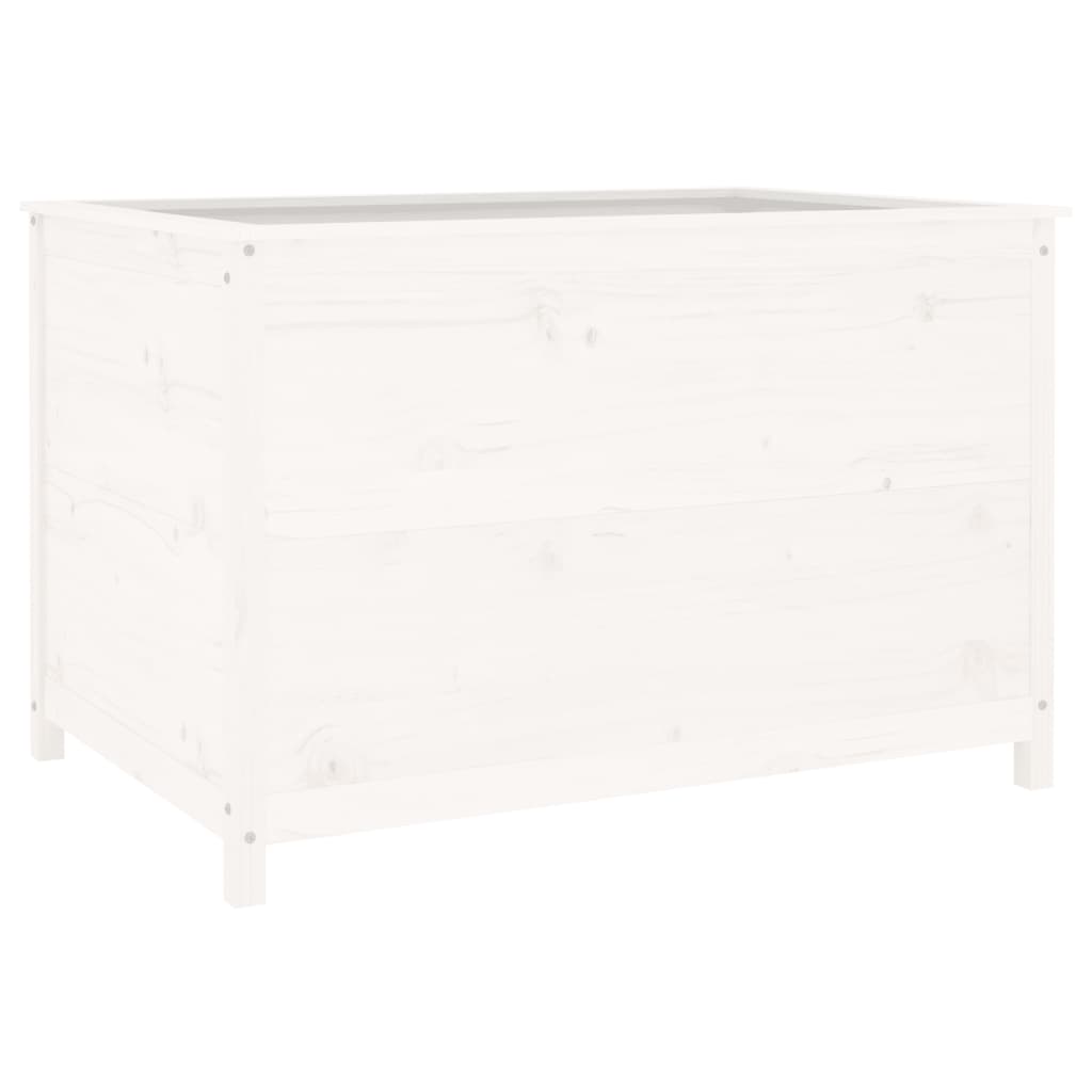 Garden Raised Bed White 119.5x82.5x78 cm Solid Wood Pine