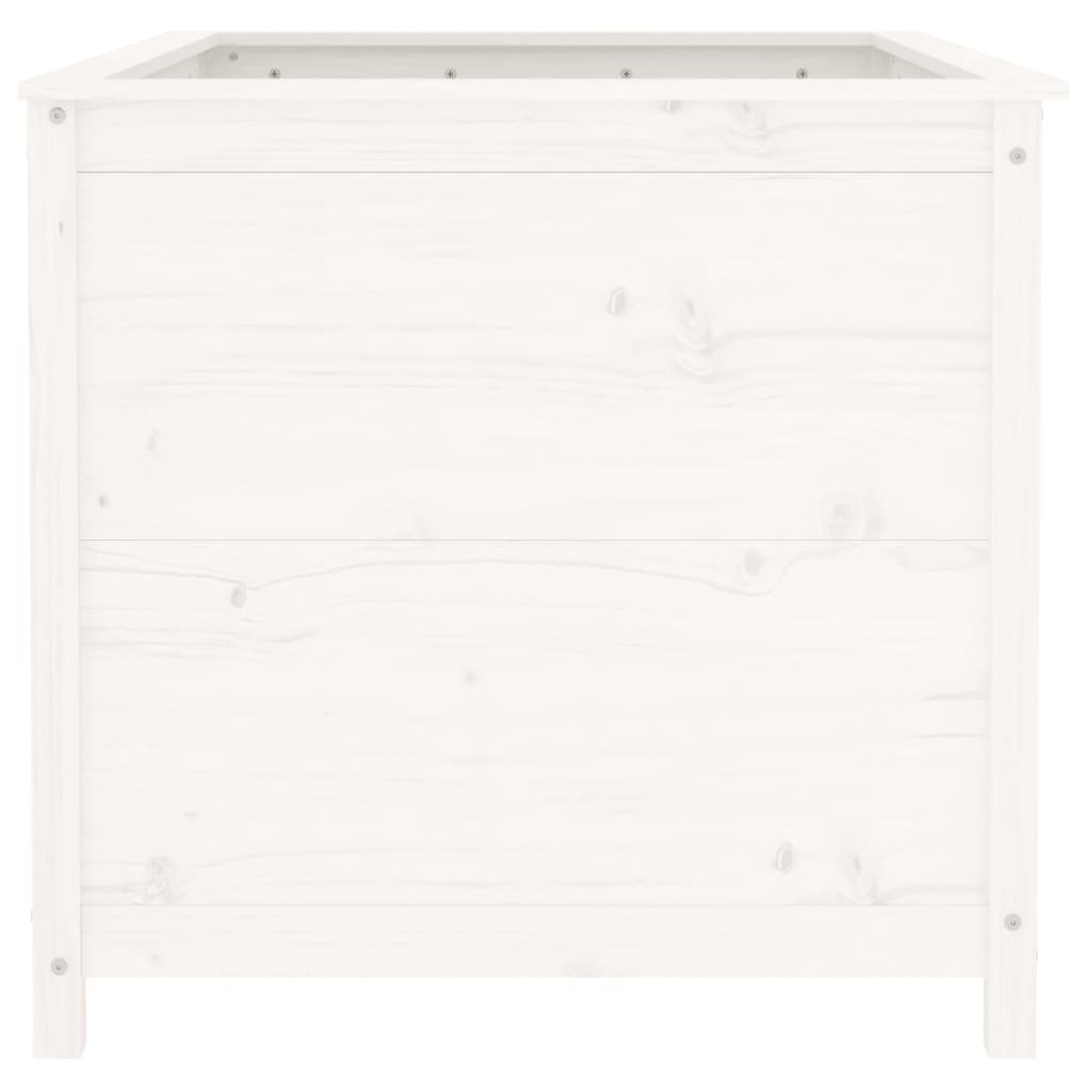 Garden Raised Bed White 119.5x82.5x78 cm Solid Wood Pine