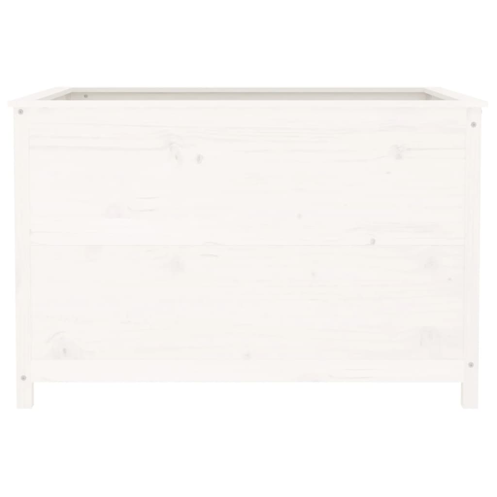 Garden Raised Bed White 119.5x82.5x78 cm Solid Wood Pine