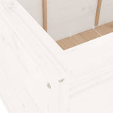 Garden Raised Bed White 119.5x82.5x78 cm Solid Wood Pine