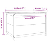 Garden Raised Bed White 119.5x82.5x78 cm Solid Wood Pine