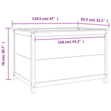 Garden Raised Bed Grey 119.5x82.5x78 cm Solid Wood Pine