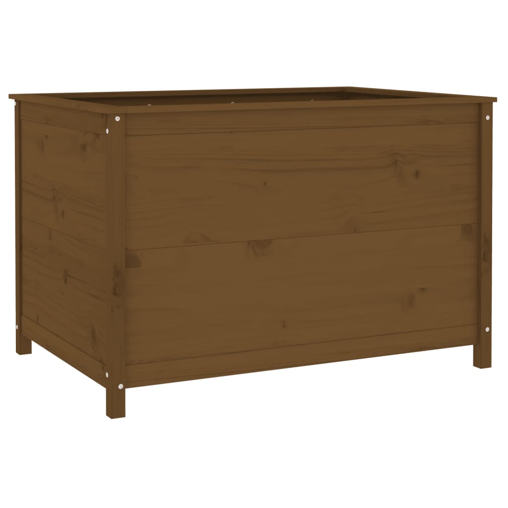 Garden Raised Bed Honey Brown 119.5x82.5x78 cm Solid Wood Pine