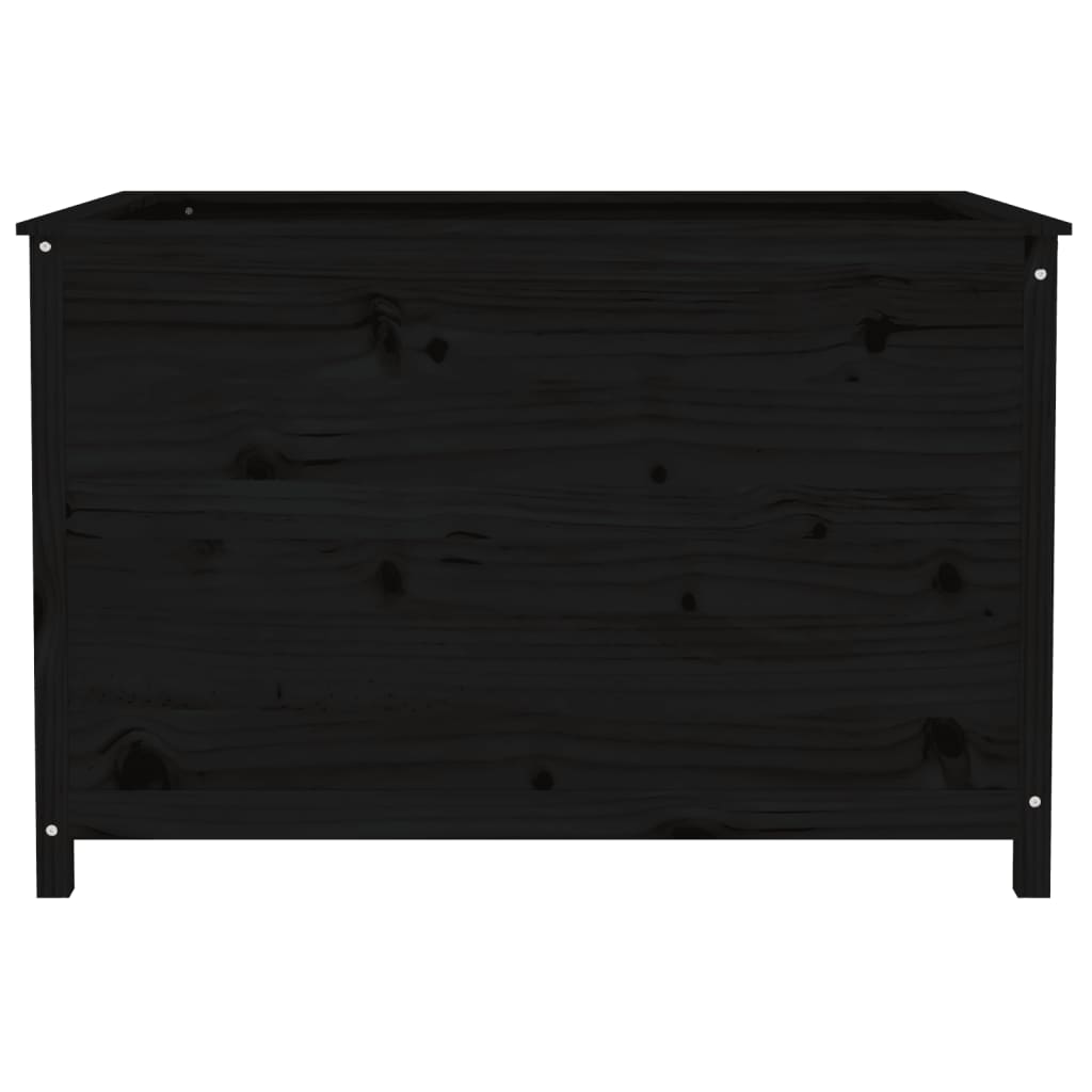 Garden Raised Bed Black 119.5x82.5x78 cm Solid Wood Pine