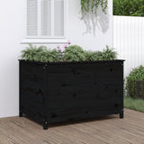 Garden Raised Bed Black 119.5x82.5x78 cm Solid Wood Pine