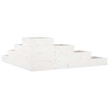 Garden Planter 4-Tier 106x104.5x36 cm White Solid Wood Pine