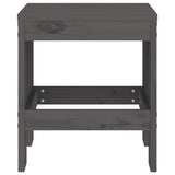 Garden Stools 2 pcs Grey 40x36x45 cm Solid Wood Pine