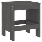 Garden Stools 2 pcs Grey 40x36x45 cm Solid Wood Pine